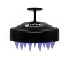 Cepillo para champú para el cabello, cepillo para el cuidado del cuero cabelludo HEETA con masajeador de cuero cabelludo de silicona suave (negro)