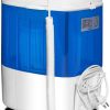 Mini lavadora portátil COSTWAY con secadora giratoria, capacidad de lavado de 5.5 lbs, lavadoras eléctricas compactas, lavadora de diseño duradero, ahorro de energía, controlador giratorio - Imagen 9