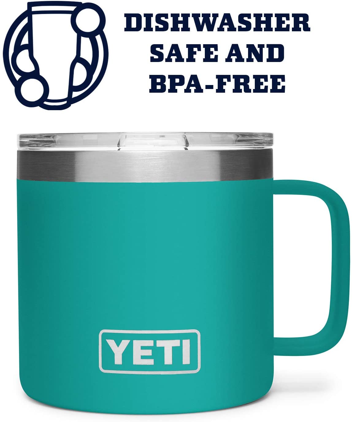 YETI Rambler Taza de 14 oz, aislada al vacío, acero inoxidable con tapa  MagSlider, acero inoxidable –