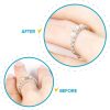 Ajustador de tamaño de anillo para anillos sueltos, paquete de 12, 2 tamaños, medidor de joyería, mandril para hacer protectores de joyería, espaciador, medidor, ajustador, juego de tensores de silicona en espiral con paño de pulido - Imagen 5