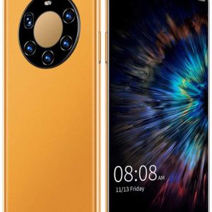 Teléfono Móvil, Smartphone Robusto, Pantalla Completa de Gota de Agua de 7,3 Pulgadas, Cámara 24mp + 50mp, Identificación de Rostro, Huella Digital, Sistema Android 10.0 Teléfono Al Aire Libre,Yellow