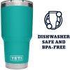 YETI Rambler Vaso de 30 oz, acero inoxidable, aislado al vacío con tapa MagSlider, azul acuífero - Imagen 4