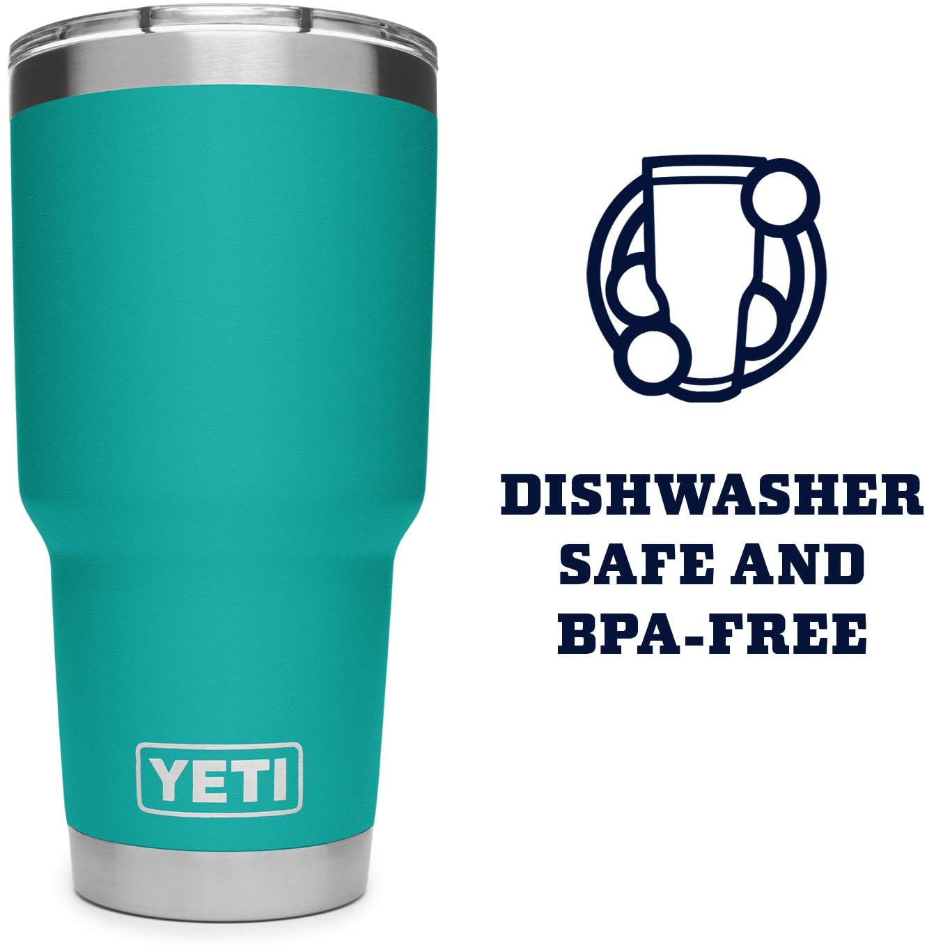 YETI Rambler - Vaso de acero inoxidable con aislante al vacío y tapa  deslizante