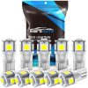 Marsauto 194 Bombilla LED 6000K 168 T10 2825 5SMD Bombillas LED de repuesto para cúpula de coche, mapa, puerta, cortesía, luces de matrícula (paquete de 10)