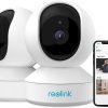 Sistema de cámara de seguridad para el Home & Kitchen, Reolink 3MP HD Plug-in Indoor WiFi Camera, Pan Tilt Pet Camera, Baby Monitor, Night Vision, 2 Way Audio, Motion Alerts, 7 Day Free Cloud/Local SD Card Storage, E1 (2 unidades)