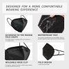 Wanwane KN95 Mascarilla 50PCS Respirador Copa Polvo 5 Capas con lazo elástico para la oreja, Negro - Imagen 5