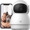 Cámara de seguridad YI Pan-Tilt, 360 grados Smart Indoor Pet Dog Cat Cam con visión nocturna, audio bidireccional, detección de movimiento, aplicación de teléfono, compatible con Alexa y Google Assistant