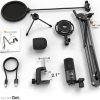 FIFINE Studio Condensador USB Micrófono Computadora PC Micrófono Kit con brazo de tijera ajustable Soporte de choque para instrumentos Voice Overs Grabación Podcasting YouTube Karaoke Gaming Streaming-T669 - Imagen 2