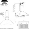 Cosmo 63175S Campana extractora de montaje en pared de 30 pulgadas con conducto convertible sin conducto (se necesitan filtros adicionales, no incluidos), ventilación de estufa estilo chimenea de techo, luz LED, filtro permanente, ventilador de 3 velocidades, en acero inoxidable - Imagen 5