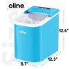 Máquina para hacer hielo Oline, máquina para hacer hielo eléctrica portátil con autolimpieza automática, 26 libras en 24 horas, 9 cubitos de hielo listos en 7 minutos, con pala de hielo y cesta (Aqua) - Imagen 4