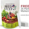 Survival Vegetable Seeds Garden Kit Más de 16,000 semillas Non-GMO y Heirloom, ideal para emergencias Bugout Survival Gear 35 Variedades Semillas para plantar vegetales 35 Marcadores de plantas gratis Conceptos básicos para jardineros - Imagen 2