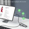 uni USB C a USB Hub 4 puertos, adaptador de aluminio USB tipo C a USB con 4 puertos USB 3.0, Thunderbolt 3 a multipuerto USB 3.0 Hub adaptador para MacBook Pro/Air 2020/2019, iPad Pro, Dell, Chromebook y más - Imagen 2