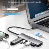uni USB C a USB Hub 4 puertos, adaptador de aluminio USB tipo C a USB con 4 puertos USB 3.0, Thunderbolt 3 a multipuerto USB 3.0 Hub adaptador para MacBook Pro/Air 2020/2019, iPad Pro, Dell, Chromebook y más - Imagen 3