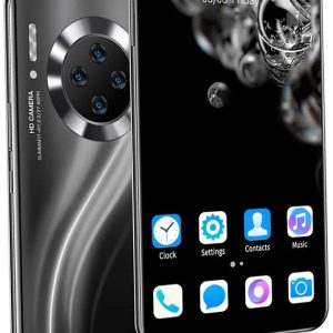 ZXYSR Mate 40 Pro Móviles Baratos, Pantalla De 6,7 Pulgadas 6 GB De RAM + 128 GB De ROM Telefono Movil Reconocimiento Facial Doble SIM, Telefonos Moviles Libres 4G,Black