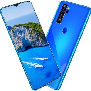 ZXYSR A72 Plus Telefonos Moviles Libres Baratos, 4 GB + 32GB 13MP + 24MP Píxeles Desbloqueo De Huellas Dactilares Traseras Telefono Batería De 4800Mah Doble SIM, Móviles Baratos,Blue