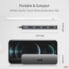 Concentrador USB uni, adaptador de concentrador de datos a USB PS4 USB 3.0 de aluminio de 4 puertos (ultradelgado) compatible con PC, MacBook Air, Mac Pro/Mini, iMac, Surface Pro, XPS, PS5, Xbox One, unidad flash, HDD móvil y más - Imagen 6