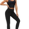 THE GYM PEOPLE Pantalones de yoga gruesos de cintura alta con bolsillos, entrenamiento con control de barriga, mallas de yoga para correr para mujer - Imagen 5