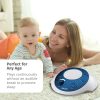 Máquina de sonido de ruido blanco de Homedics | Terapia de sueño portátil para el Home & Kitchen, la oficina, el bebé y los viajes | 6 sonidos naturales relajantes y relajantes, opciones de carga de batería o adaptador, temporizador de apagado automático | Sonido Spa Azul - Imagen 4