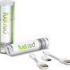Kit de cargador portátil FuelRod - Paquete de 2 - Incluye todos los cables y adaptadores compatibles con todas las tabletas y teléfonos inteligentes, banco de energía de respaldo recargable, intercambio por barra cargada en el quiosco