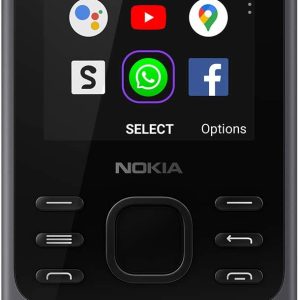 Nokia 6300 4G | Bonus 1GB 90 días de Voz, Texto y Plan de Datos | Desbloqueado | SIM Dual | Punto de Acceso WiFi | Aplicaciones sociales | Google Maps and Assistant | Carbón Vegetal