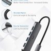 uni USB C a USB Hub 4 puertos, adaptador de aluminio USB tipo C a USB con 4 puertos USB 3.0, Thunderbolt 3 a multipuerto USB 3.0 Hub adaptador para MacBook Pro/Air 2020/2019, iPad Pro, Dell, Chromebook y más - Imagen 5