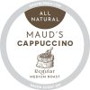 Cápsulas de café capuchino clásico de Maud (tostado oscuro medio) 16 ct. Cápsulas de capuchino de 1 paso reciclables producidas con energía solar, 100 % café arábica, 100 % leche y azúcar reales, compatibles con KCup