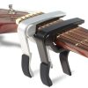 Cejilla de cambio rápido WINGO para guitarras acústicas y eléctricas con 5 púas gratis, negro. - Imagen 5