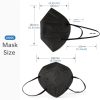Wanwane KN95 Mascarilla 50PCS Respirador Copa Polvo 5 Capas con lazo elástico para la oreja, Negro - Imagen 4