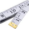 Cinta métrica suave, regla flexible de costura corporal de doble escala para pérdida de peso, medición corporal médica, regla de vinilo artesanal de costura a medida, tiene escala en centímetros en el reverso de 60 pulgadas (blanco)