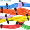 HMROPE 100 bridas para cables resistentes de 8 pulgadas, bridas de plástico premium con 50 libras de resistencia a la tracción, envolturas de nailon negro autoblocantes para interiores y exteriores - Imagen 2