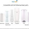 ChoiceRefill Compatible con Diaper Genie Pails, paquete de 4, 1080 unidades - Imagen 2