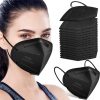 Wanwane KN95 Mascarilla 50PCS Respirador Copa Polvo 5 Capas con lazo elástico para la oreja, Negro - Imagen 6