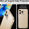 TORRAS Slim Fit Compatible con iPhone 13 Pro Funda, Ultra Delgada Ligera Protección Completa Agarre Seguro Duro PC Funda para Teléfono Diseñada para iPhone 13 Pro Funda 6.1 Pulgadas, Oro - Imagen 3