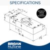 Broan-NuTone 423623 Inserto de campana extractora con ventilador de escape de luz para debajo del gabinete, 6.0 Sones, 190 CFM, 36 pulgadas, negro - Imagen 2
