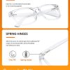 TIJN, gafas de bloqueo de luz azul para mujeres y hombres, montura transparente, gafas cuadradas de empollón, gafas antirayos azules para pantalla de ordenador - Imagen 5