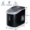 Encimera de máquina para hacer hielo Euhomy, 26 libras en 24 horas, 9 cubos listos en 6 minutos, máquina de hielo eléctrica y máquina de hielo portátil compacta con pala de hielo y cesta perfecta para el Home & Kitchen/Home & Kitchen/oficina (negro) - Imagen 5