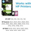 Cartuchos de tinta negra/tricolor originales HP 65 (paquete de 2) | Funciona con HP AMP 100 Series, HP DeskJet 2600, 3700 Series, HP ENVY 5000 Series | Elegible para Instant Ink | T0A36AN - Imagen 2