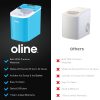 Máquina para hacer hielo Oline, máquina para hacer hielo eléctrica portátil con autolimpieza automática, 26 libras en 24 horas, 9 cubitos de hielo listos en 7 minutos, con pala de hielo y cesta (Aqua) - Imagen 5