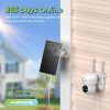 Cámara de seguridad inalámbrica Acelerar T1 para exteriores con energía solar, cámara de seguridad WiFi PTZ de 360°, batería integrada de 14400 mAh con detección de movimiento PIR, audio bidireccional, visión nocturna en color de 1080P, almacenamiento SD/en la nube - Imagen 2