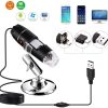 Endoscopio de aumento Jiusion de 40 a 1000x, microscopio digital USB 2.0 de 8 LED, mini cámara con adaptador OTG y soporte de metal, compatible con Mac Window 7 8 10 Android Linux - Imagen 4
