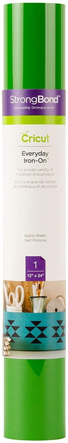 Cricut Everyday Iron On - 12" x 2ft - Vinilo HTV para camisetas - Uso con Cricut Explore Air 2/Maker - Verde manzana