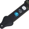 tifanso Correa de guitarra, correas de guitarra de algodón suave con 3 soportes para púas, adaptador de cabezal de botón de correa, 1 par de cierres de correa y 3 púas de guitarra para guitarra eléctrica/acústica (verde militar) - Imagen 4