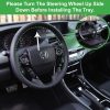 lebogner Escritorio para volante de automóvil, computadora portátil, tableta, iPad o notebook Mesa de viaje para automóvil, gancho para comer Food & Beverages en la bandeja del volante, para viajeros constantes, se adapta a la mayoría de los volantes de vehículos - Imagen 2