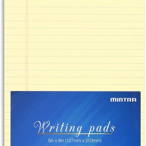 Mintra Office Legal Pads - ((BASIC CANARY 6pk, 5in x 8in, NARROW RULED)) - 50 hojas por bloc de notas, bloc de notas microperforado, papel de cuaderno para la escuela, la universidad, la oficina, los negocios - Imagen 5