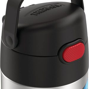 THERMOS FUNTAINER Botella de pajita para niños con aislamiento al vacío de acero inoxidable de 12 onzas, Avengers - Imagen 4