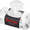 Toallitas húmedas hipoalergénicas para bebés, sin perfume, Huggies Special Delivery Toallitas para pañales para bebés, 1 paquete con botón pulsador (56 toallitas en total)