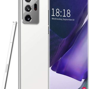 ZYHB Celulares desbloqueados Pantalla Completa de 6,9 Pulgadas Acceso Facial Lápiz electrónico Inteligente Cámara HD Trasera de 18 MP Frontal y 48 MP Tarjeta SIM Dual (Color : White)