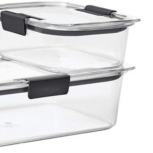 Contenedores de almacenamiento de Food & Beverages a prueba de fugas Rubbermaid Brilliance con tapas herméticas, juego de 4 (8 piezas en total) | Sin BPA y resistente a las manchas. - Imagen 3