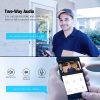 Cámara de seguridad para exteriores con aplicación de teléfono, cámara de seguridad para el Home & Kitchen 1080P IP66 resistente al agua con detección de sonido/movimiento, visión nocturna, audio bidireccional, servicio en la nube y almacenamiento SD local, cámara IP enchufable - Imagen 2