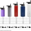 Botella de agua deportiva Iron Flask - 14 oz, 3 tapas (tapa de paja), a prueba de fugas, acero inoxidable aislado al vacío, doble pared, taza térmica, cantimplora de metal - Imagen 2